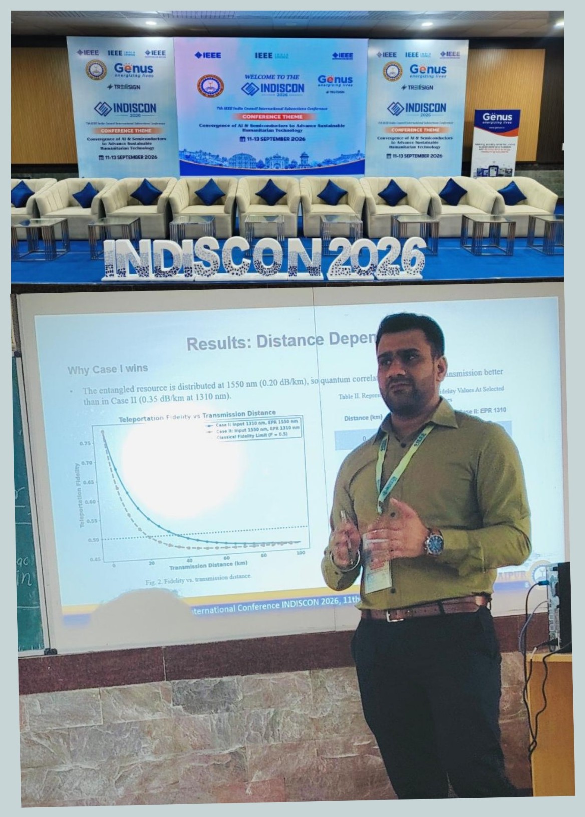 Dr. Lokesh Sharma presenting his research work at IEEE INDISCON 2026
